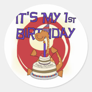 ディノファースト誕生日Tシャツ&ギフト ラウンドシール