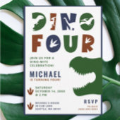ディノフォー恐竜4th誕生日パーティの招待状 招待状