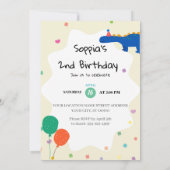 ディノフレンズ誕生日招待状 招待状 (裏面)