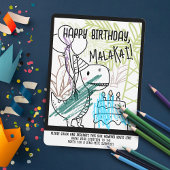 ディノマイトキッズバースデーパーティー恐竜招待状 招待状