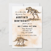 ディノマイトディグ誕生日パーティー 招待状 (正面)