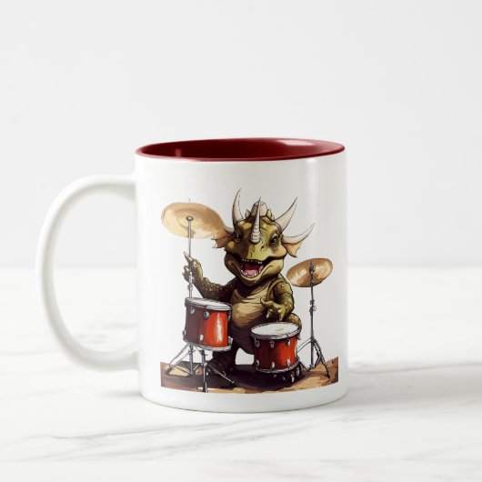 ディノマイトドラマーkid's mug ツートーンマグカップ (左)