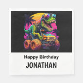 ディノマイトモンスタートラック誕生日パーティー スタンダードランチョンナプキン (正面)