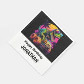 ディノマイトモンスタートラック誕生日パーティー スタンダードランチョンナプキン (角)