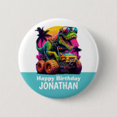 ディノマイトモンスタートラック誕生日パーティー 缶バッジ (正面)