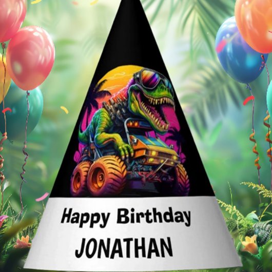 ディノマイト誕生日パーティーの準備をする パーティーハット