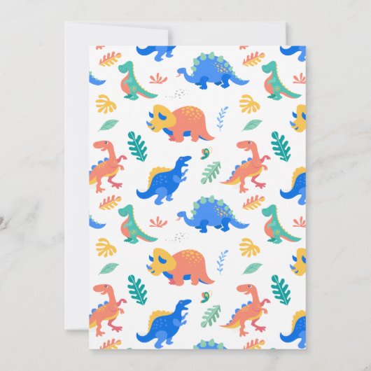 ディノミテ恐竜の誕生日パーティー 招待状 (裏面)