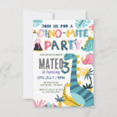 ディノミテ3rd誕生日パーティの招待状 招待状 (正面)