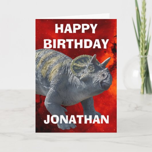 ディノミートの誕生日 カード (正面)