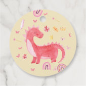 ディノミートピンクのディノの誕生日あ感謝していなた フェイバータグ (裏面)