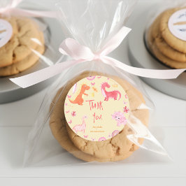 ディノミートピンクのディノの誕生日あ感謝していなた ラウンドシール