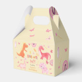 ディノミートピンクディノ誕生日パーティー フェイバーボックス (裏面サイド)