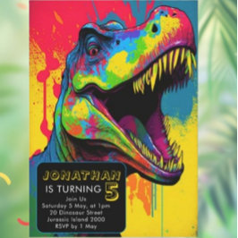 ディノミート5誕生日 招待状