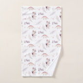 ディノモダン恐竜のパターン バスタオルセット (ハンドタオル)