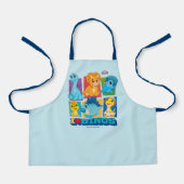 ディノランチ | おもしろいとカラフル恐竜 エプロン (正面)