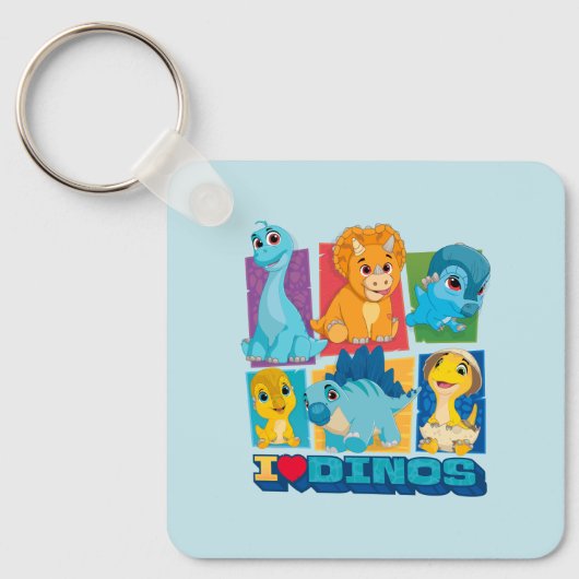 ディノランチ | おもしろいとカラフル恐竜 キーホルダー (正面)