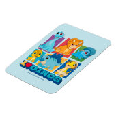 ディノランチ | おもしろいとカラフル恐竜 マグネット (左側)