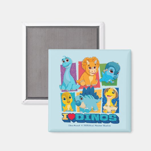 ディノランチ | おもしろいとカラフル恐竜 マグネット (正面/裏面)
