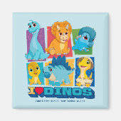 ディノランチ | おもしろいとカラフル恐竜 マグネット (正面)