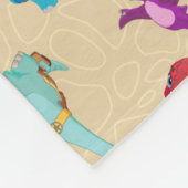 ディノランチ | 恐竜の冒険パターン フリースブランケット (角)