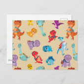 ディノランチ | 恐竜の冒険パターン ポストカード (正面/裏面)