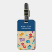 ディノランチ | 恐竜の冒険パターン ラゲッジタグ (正面縦)