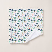 ディノランドホワイト バスタオルセット (ウォッシュタオル)