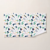 ディノランドホワイト バスタオルセット (ハンドタオル)