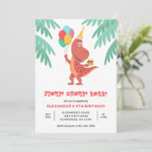 ディノレックス恐竜ケーキバルーン5thバースデーパーティー 招待状 (スタンド正面)