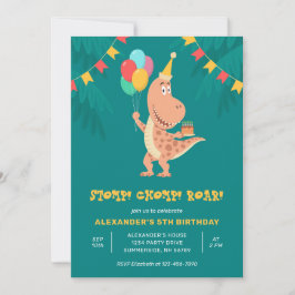 ディノレックス恐竜ケーキバルーン5thバースデーパーティー 招待状