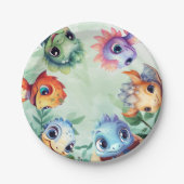 ディノロール誕生日バッシュ ペーパープレート (正面)