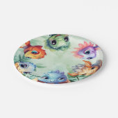 ディノロール誕生日バッシュ ペーパープレート (アングル)