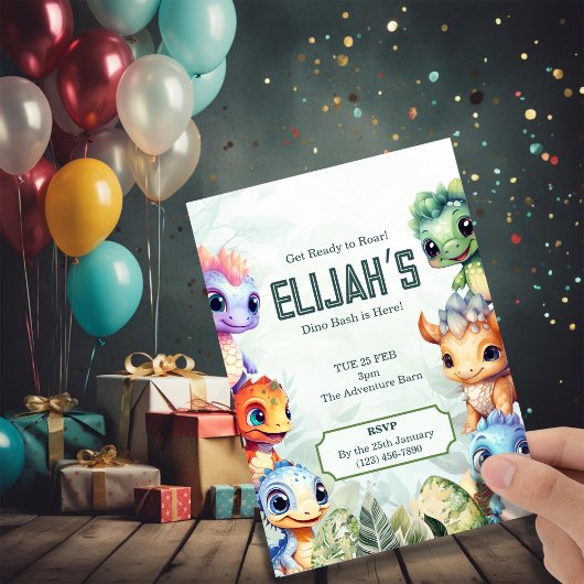 ディノロール誕生日バッシュ 招待状