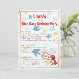 ディノロール誕生日パーティー メニュー