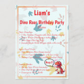 ディノロール誕生日パーティー メニュー (正面)