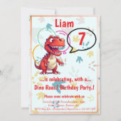 ディノロール誕生日パーティー 招待状 (正面)