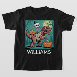 ディノ不気味ライダー – ミイラTレックスのスケルトン Tシャツ