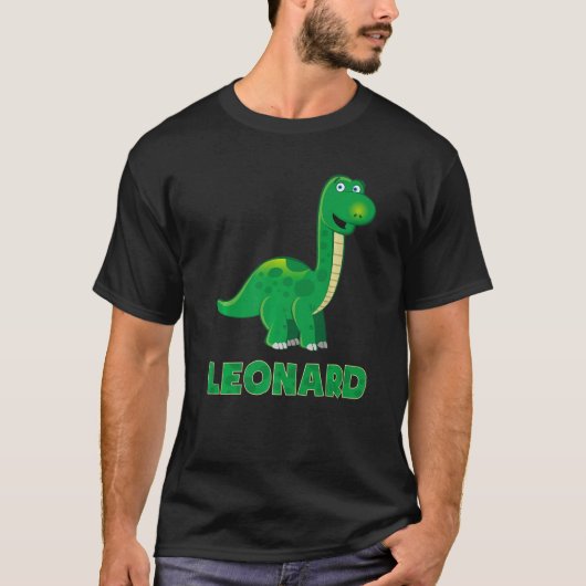 ディノ恐竜の名前レオナード Tシャツ (正面)