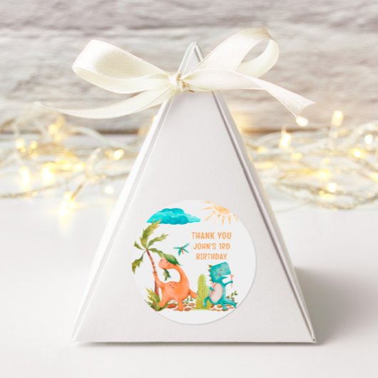 ディノ恐竜レックスバースデーパーティーシャワー ラウンドシール