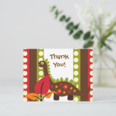 ディノ恐竜誕生日サンキューハガキ ポストカード (スタンド正面)