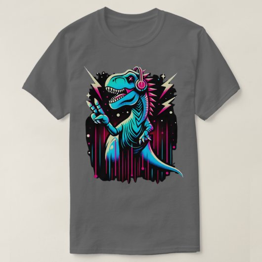 ディノ愛の平和なTRex古生物恐竜 Tシャツ (デザイン正面)