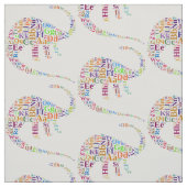 ディノ文字 ファブリック (見本)