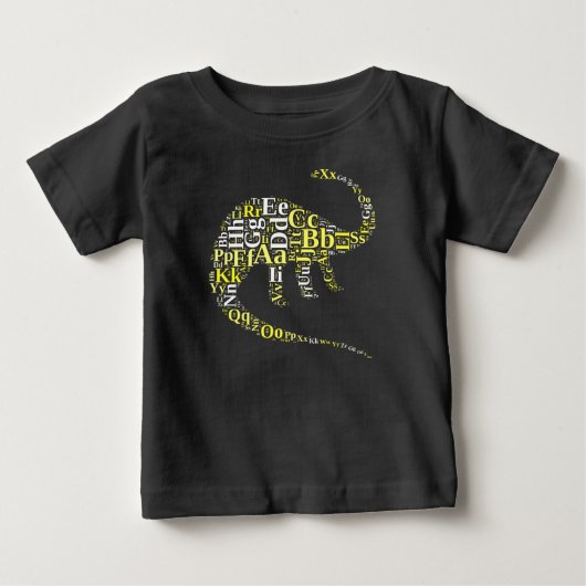 ディノ文字 ベビーTシャツ (正面)