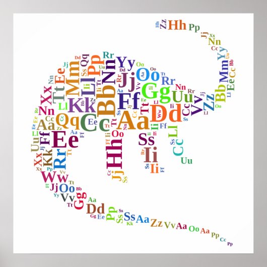 ディノ文字 ポスター (正面)