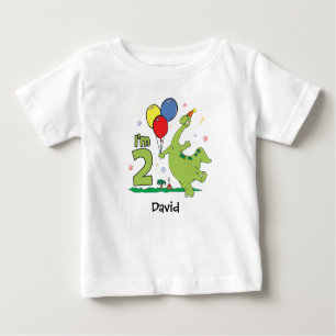 ディノ第2誕生日ベビーTシャツ ベビーTシャツ