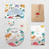 ディノ絵を描スカスタム誕生日 カード