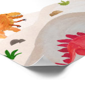 ディノ絵を描スパーソナライズされたアプリント ポスター (角)