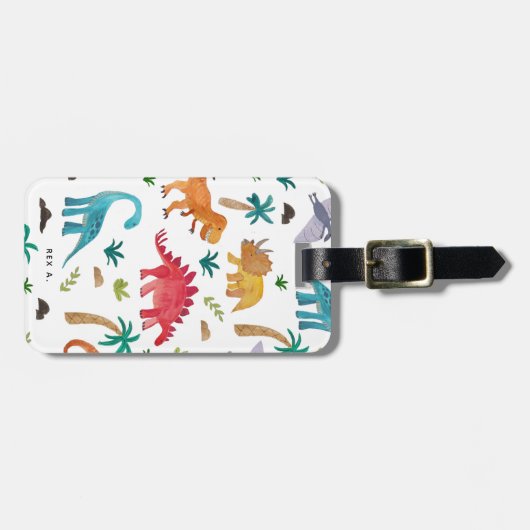 ディノ絵を描ス ラゲッジタグ (正面横)