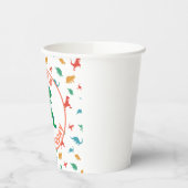 ディノ誕生日キッズジュラシックプリヒストリックおもしろい 紙コップ (左)