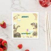 ディノ誕生日パーティナプキンス – 子供 スタンダードカクテルナプキン (インサイチュ)